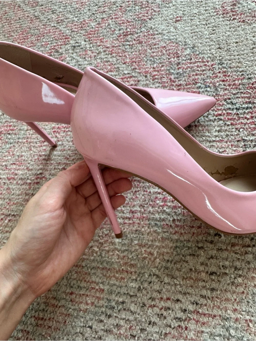 Steve Madden Barbie Light Pink Patent Leather Pointed Toe Pumps size 7